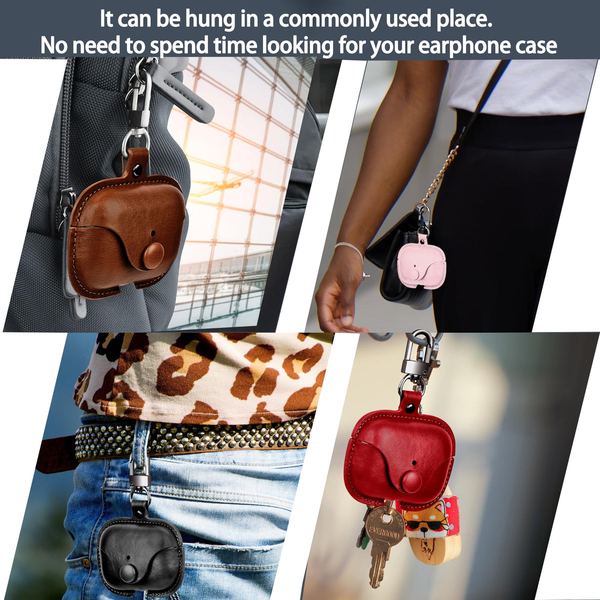 SURANBULI leather AirPods 4 case packaging display for gift-ready presentation