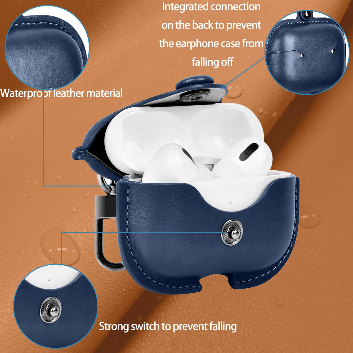 SURANBULI case with keychain keeps AirPods Pro 2/1 handy on the go.