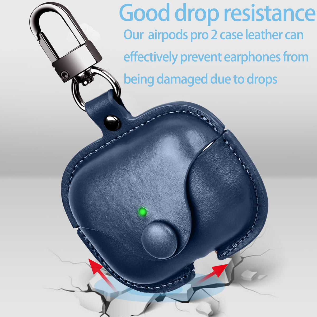 Two-piece installation design for quick fitting on AirPods Pro 2/1 case.