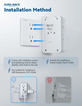 SUREANCE wall-mount design offers stable installation