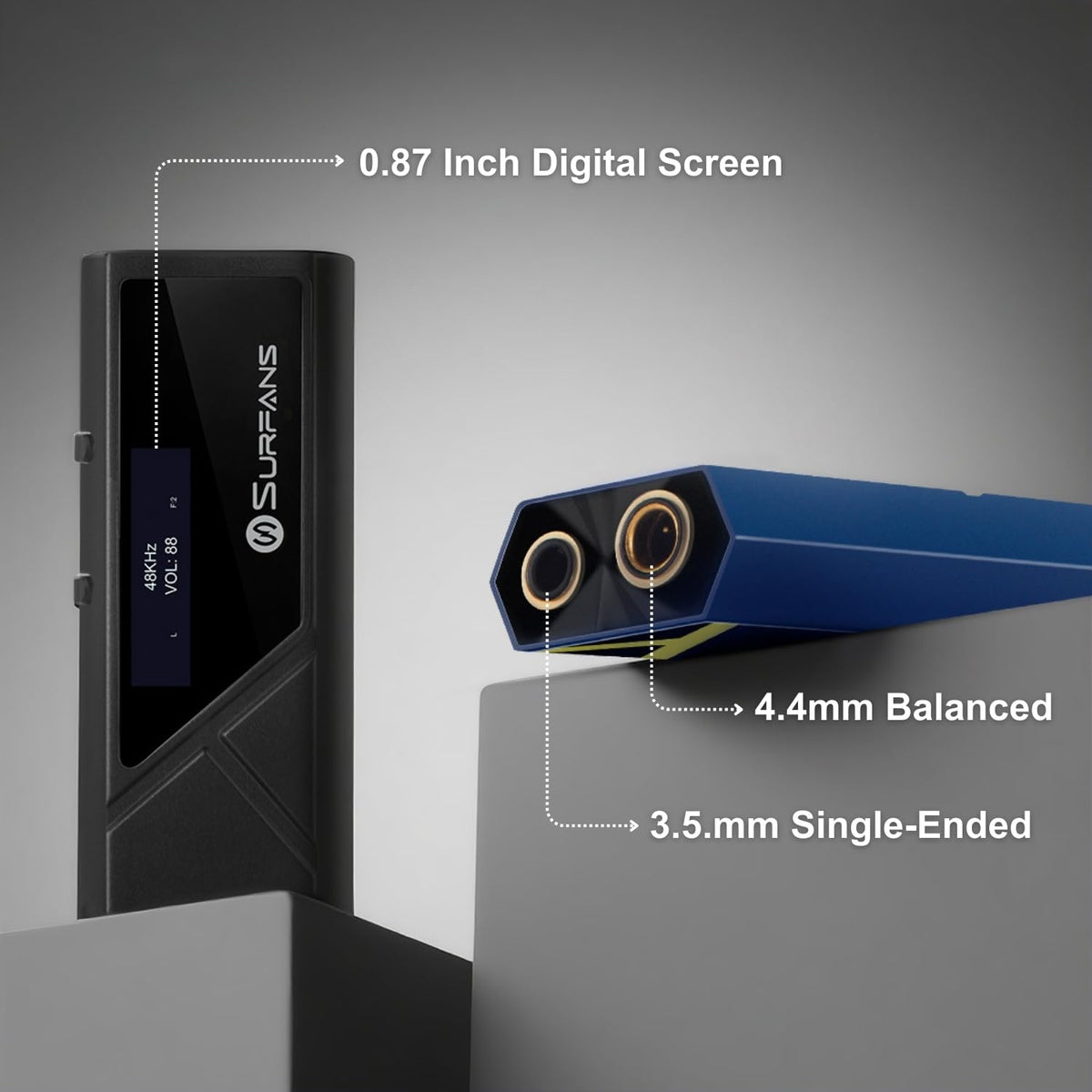 Surfans X10-oled-display-0dot87in shows gain and filters at a glance