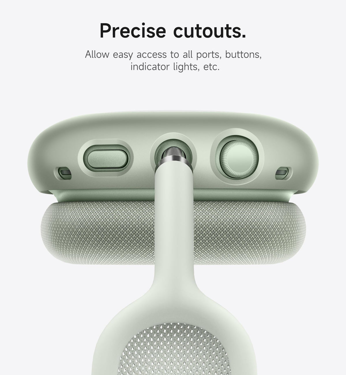 SURITCH AirPods Max cyan case cover with precise cutouts for easy access to controls