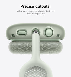 SURITCH AirPods Max cyan case cover with precise cutouts for easy access to controls
