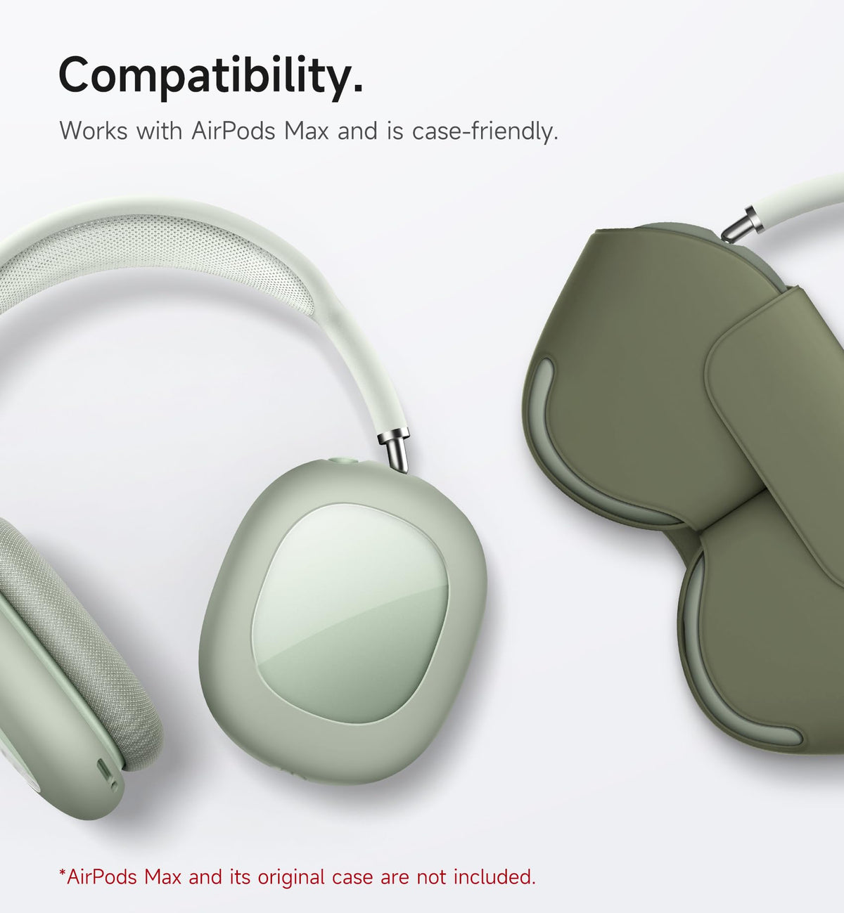 SURITCH AirPods Max cyan case cover lightweight and slim for daily carry