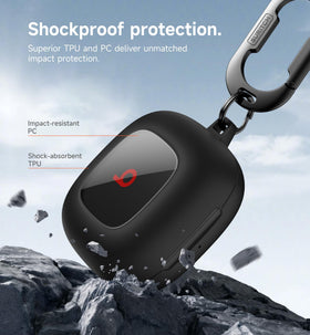 SURITCH Beats Fit Pro case locks securely to prevent accidental loss.