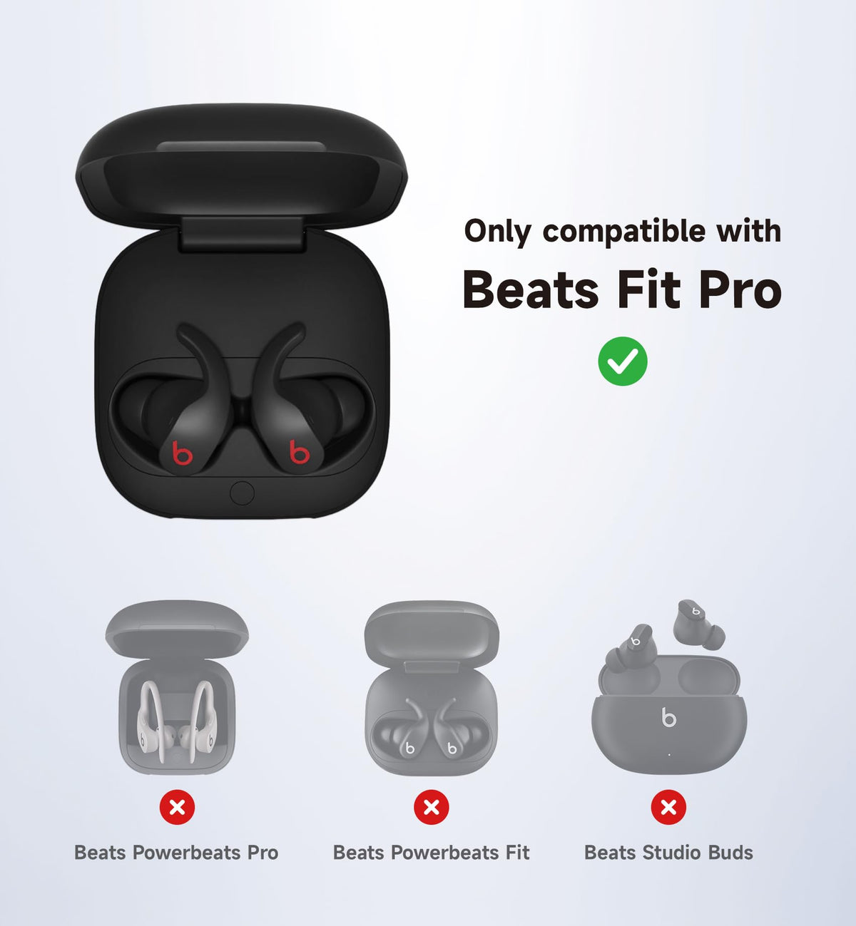 SURITCH Beats Fit Pro case offers shockproof TPU protection against drops.