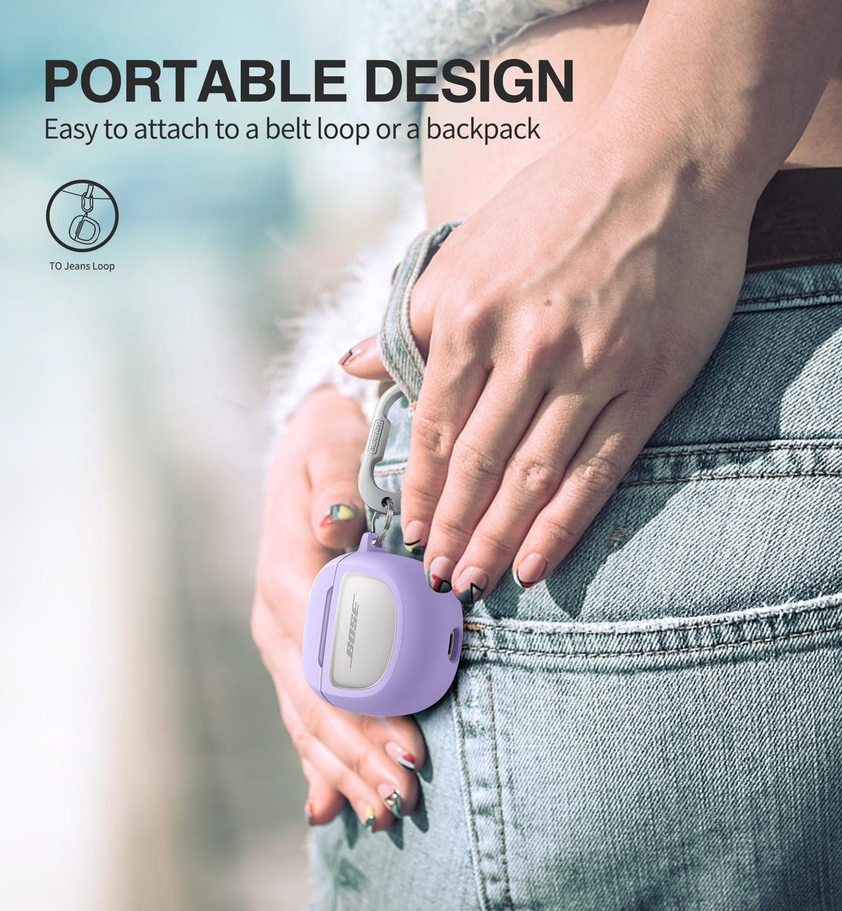 Suritch Bose QC II case skin-friendly texture for a comfortable grip.