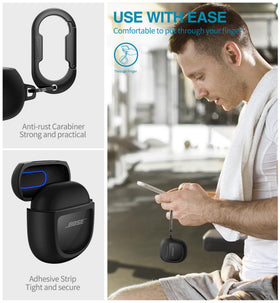 Carabiner-enabled case attaches to belts or bags for easy access.
