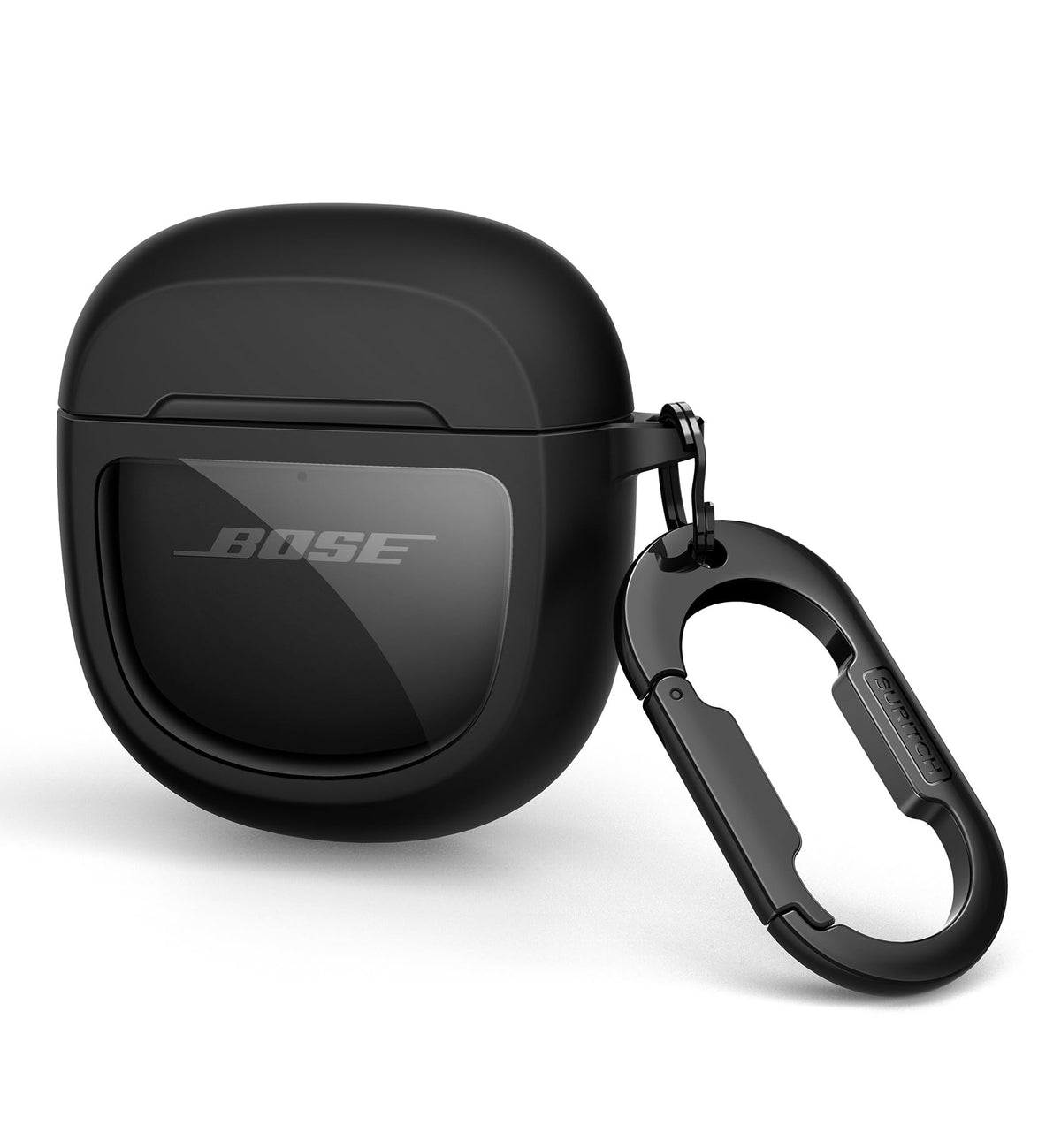 Suritch protective case for Bose QC Earbuds II with carabiner for on-the-go protection.