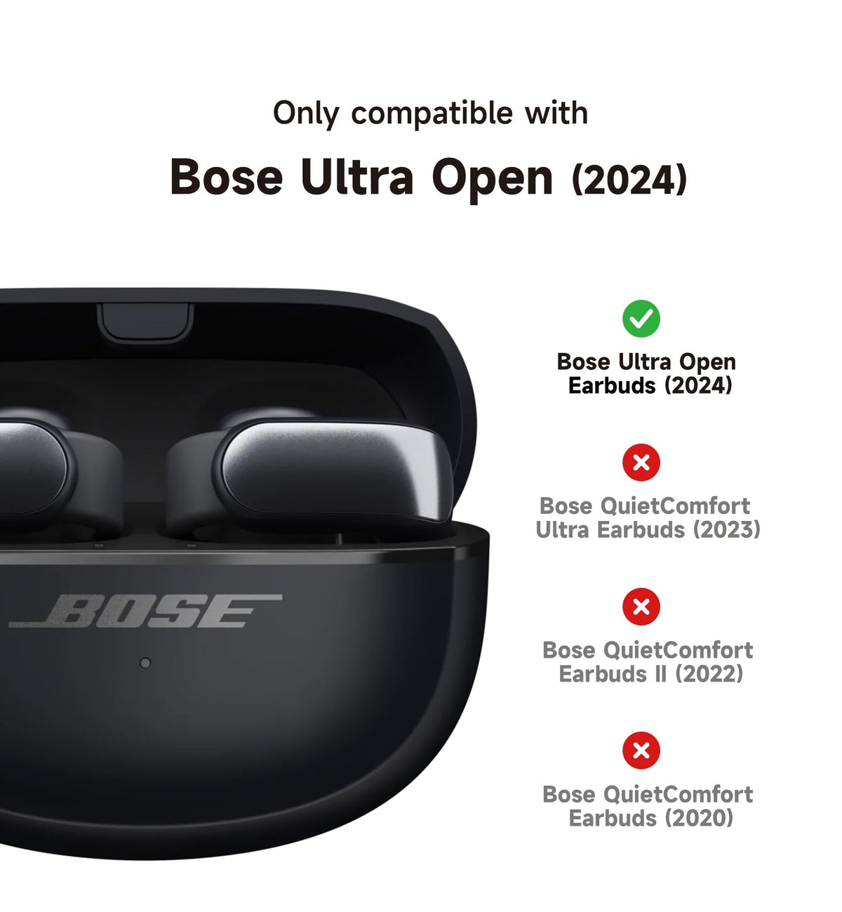 SURITCH Bose Ultra Open Case navy side view highlights compact, shockproof design