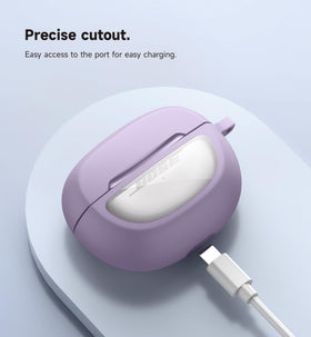 SURITCH Bose Ultra Open case purple with adhesive strips securing the lid.