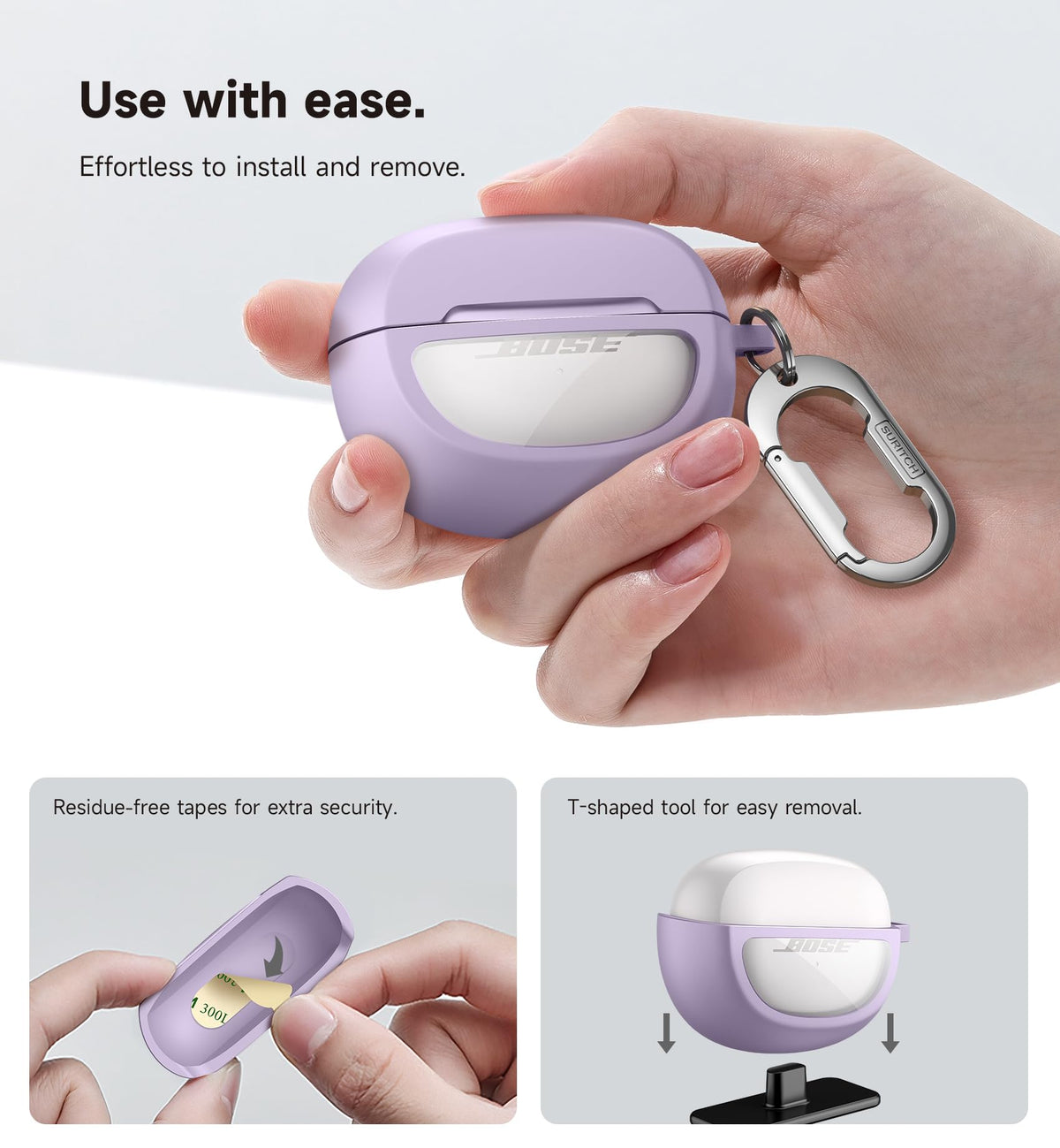 SURITCH Bose Ultra Open case purple anti-scratch and dust-resistant finish.