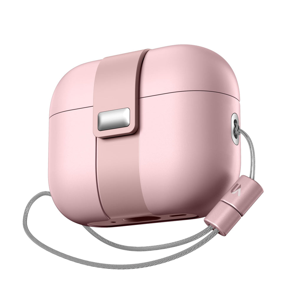 SURITCH front view of pink case showing elegant finish and protective shape