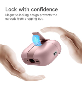 SURITCH case attached to bag with lanyard showing hands-free portability