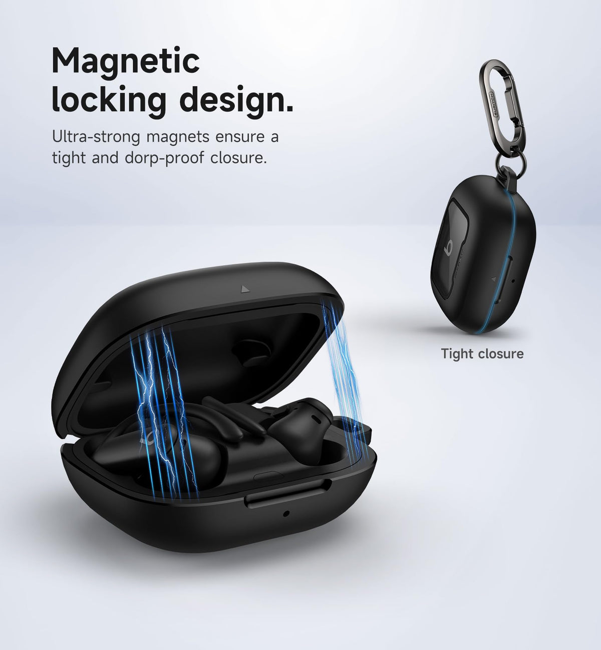Shockproof bumper protects SURITCH Powerbeats Pro 2 case from drops