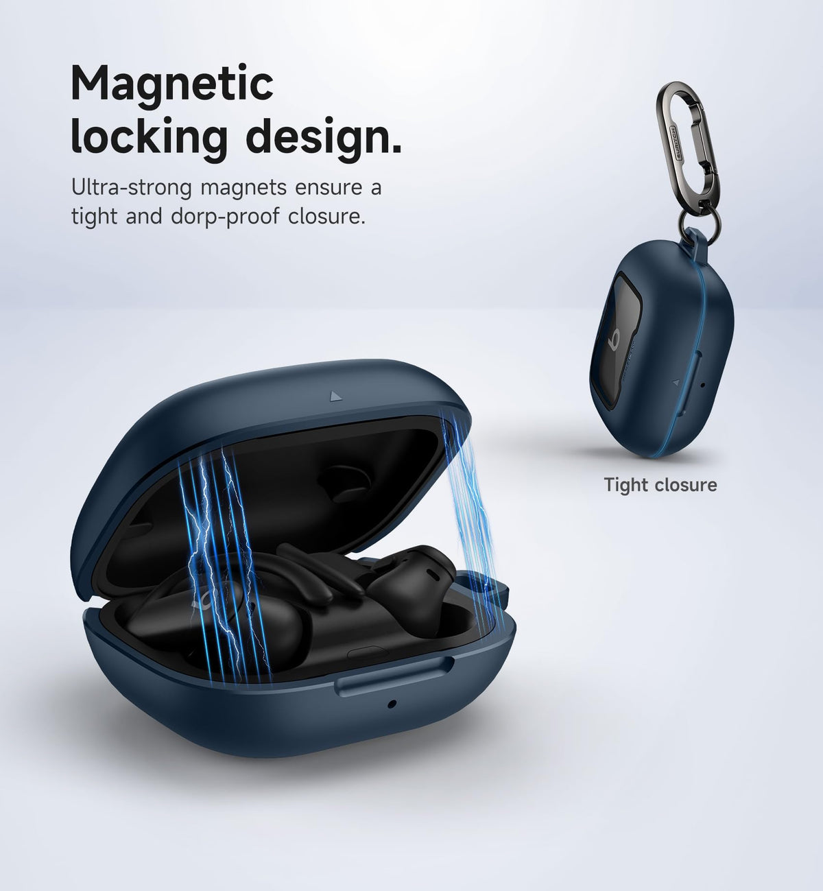 Suritch Powerbeats Pro 2 case shockproof TPU bumper guards against drops and bumps.