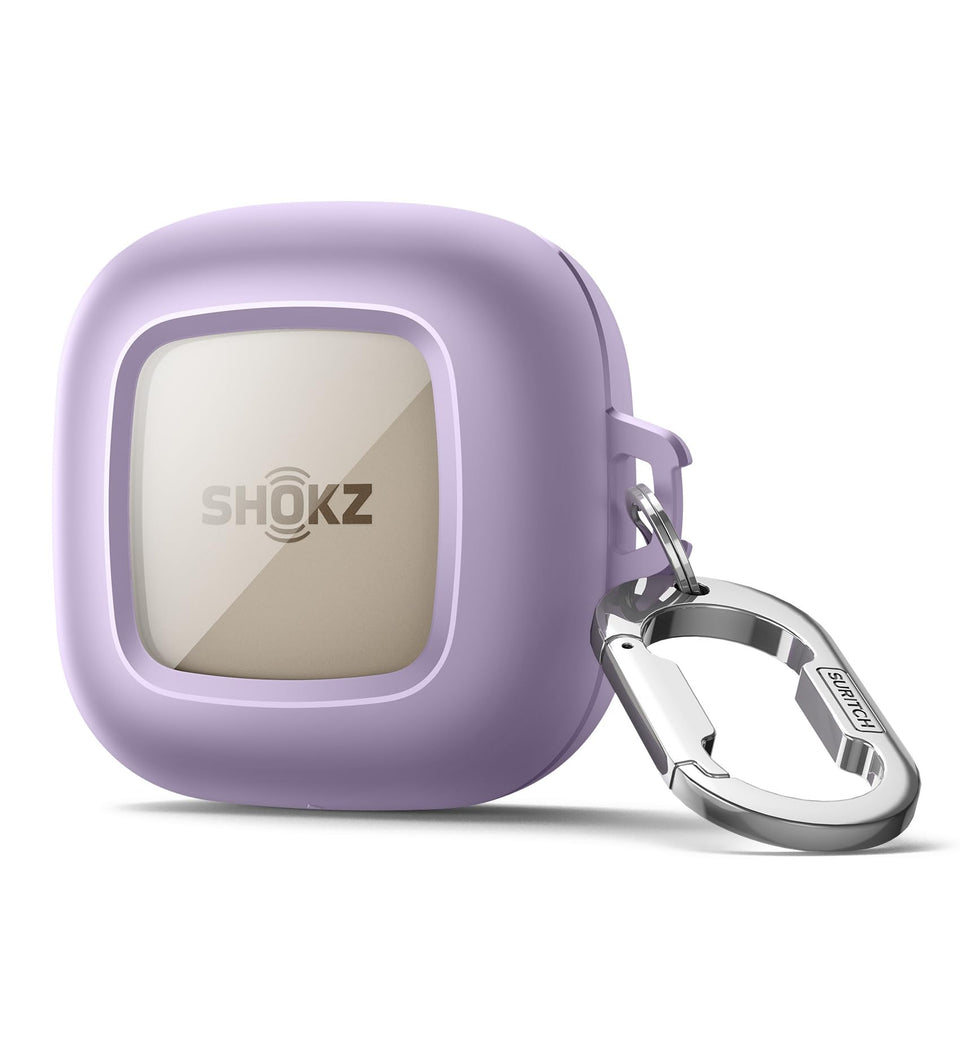 SURITCH Shokz OpenFit case cover front view with magnetic lid for secure protection.