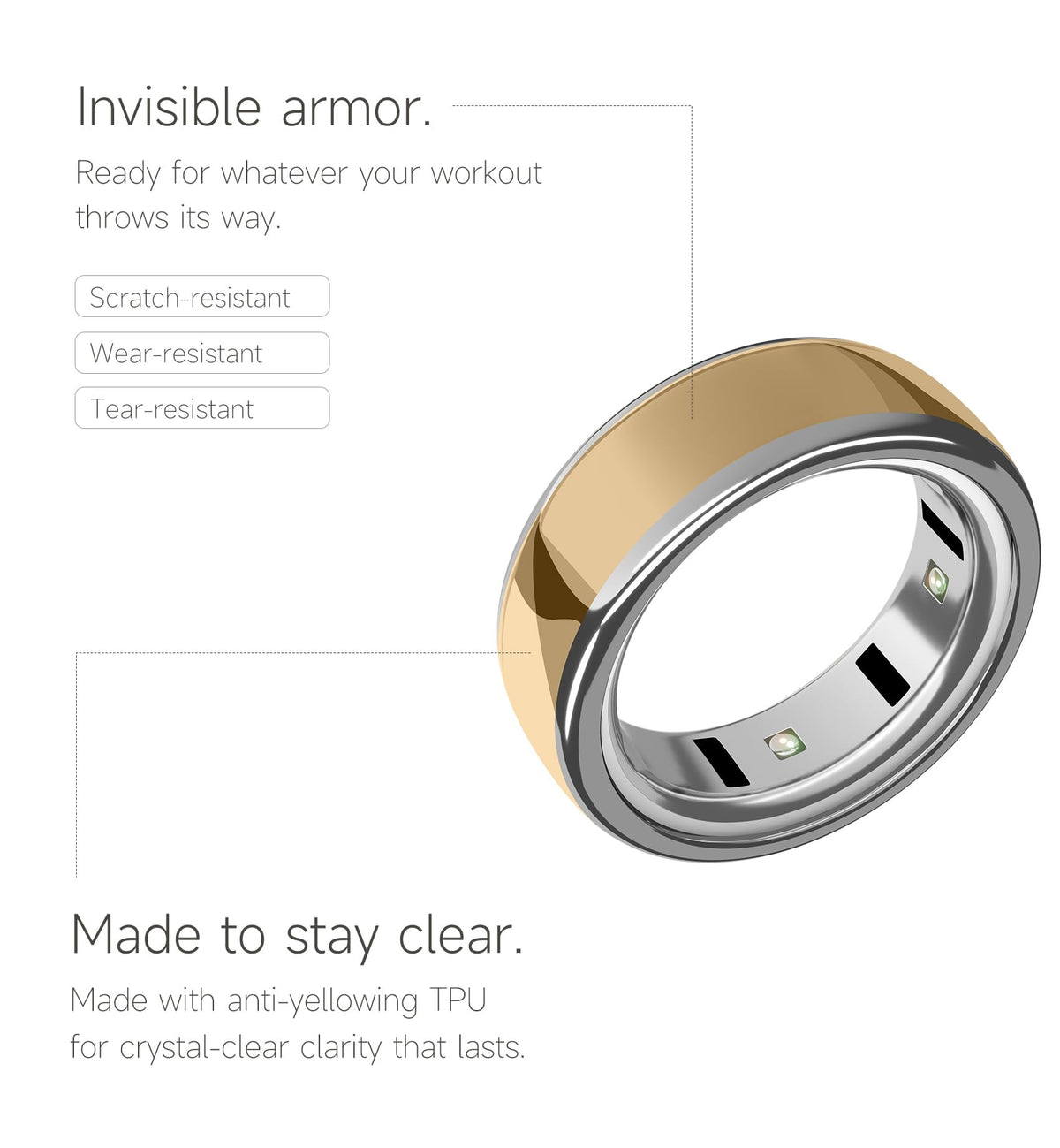 Ultra-thin anti-yellow TPU case by SURITCH keeps transparency during daily wear