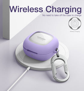 SURITCH wireless charging demo showing case compatible with pad charging