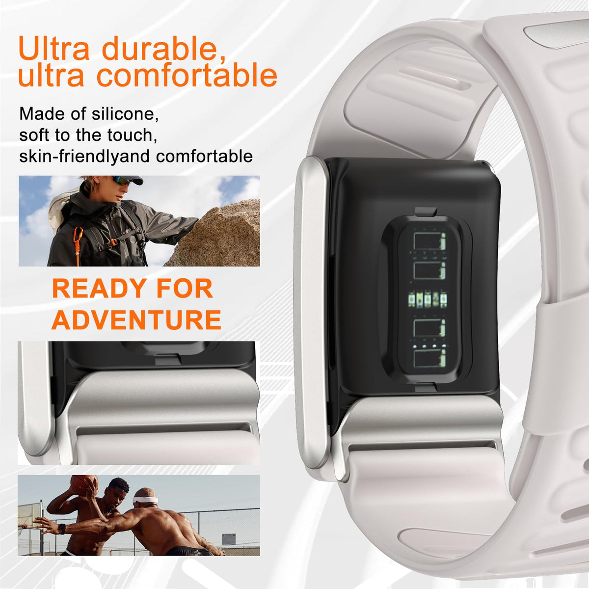 surundo band holding Whoop 4.0 module securely demonstrating stable fit