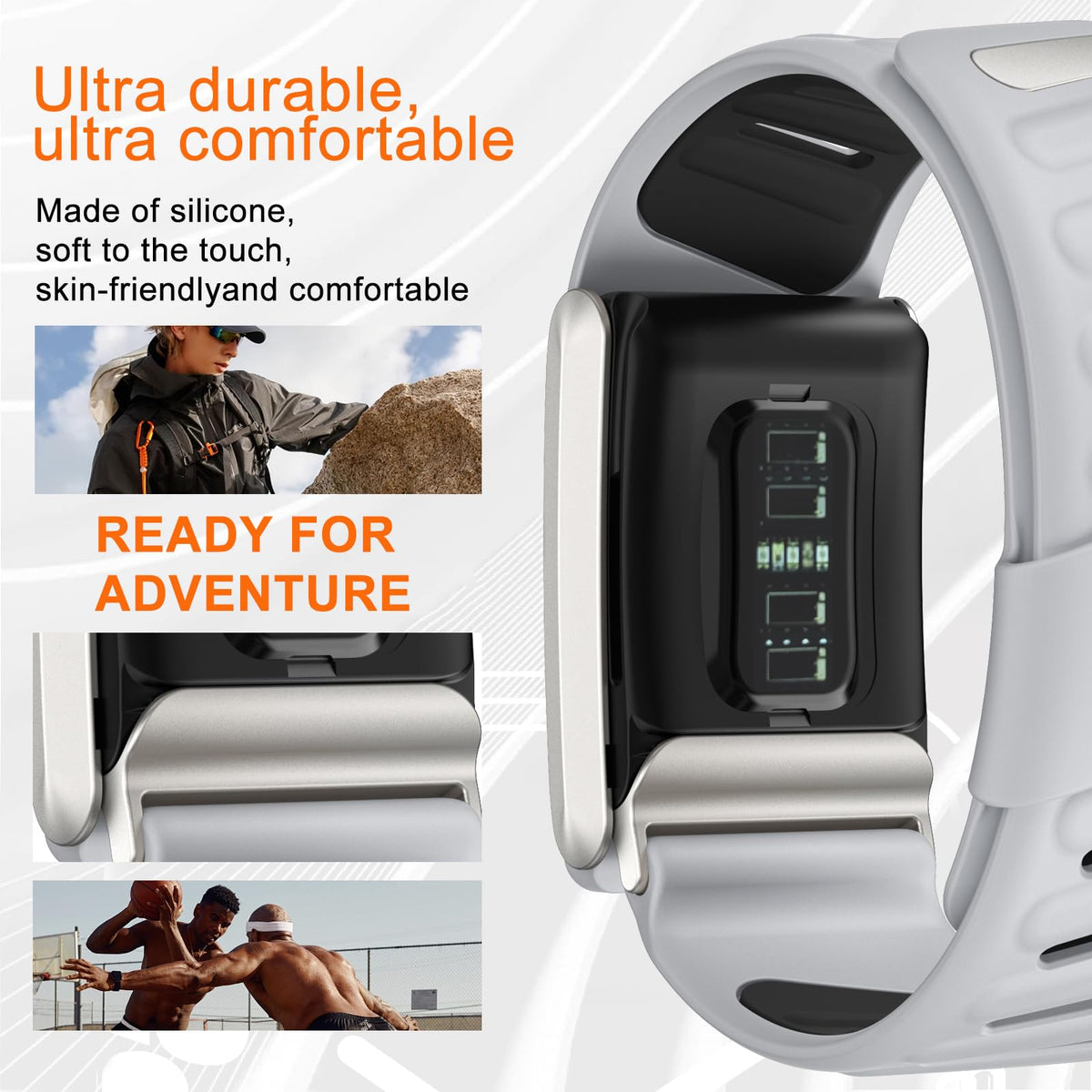 surundo wrist shot while running showing secure fit and sweat resistance benefit
