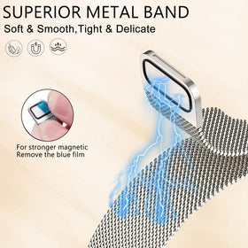 Surundo magnetic buckle with quick-release connectors keeping Fitbit Charge 5 secure without tools.