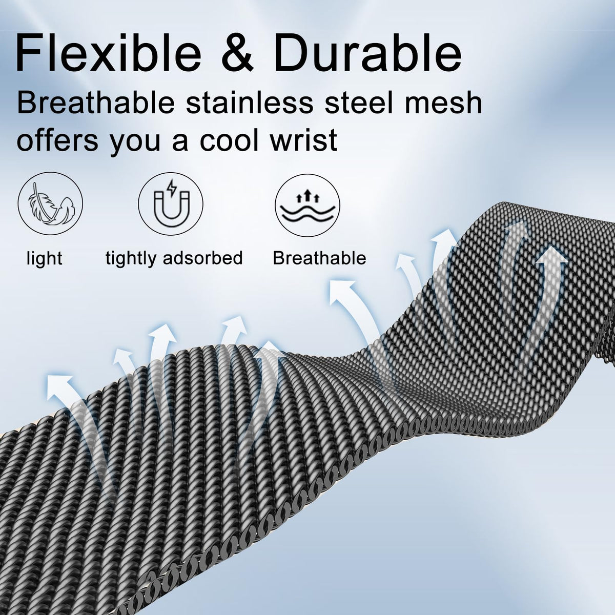 Surundo stainless steel connectors for easy tool-free installation.