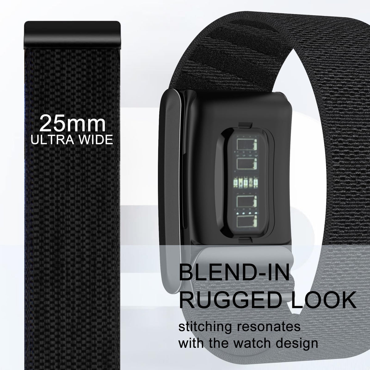 surundo strap reverse detail showing secure mount and durability
