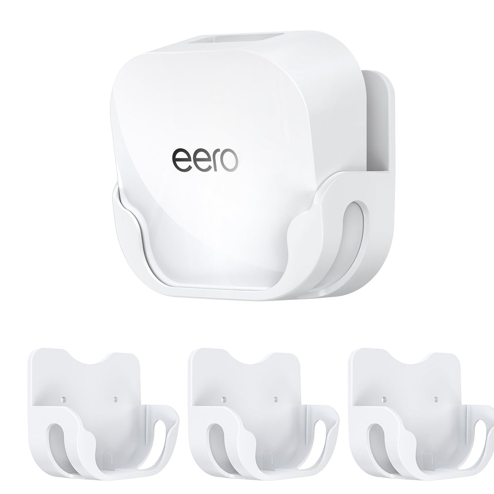 Survadv eero7 wall mount bracket securely attached on a wall for stable Wi‑Fi
