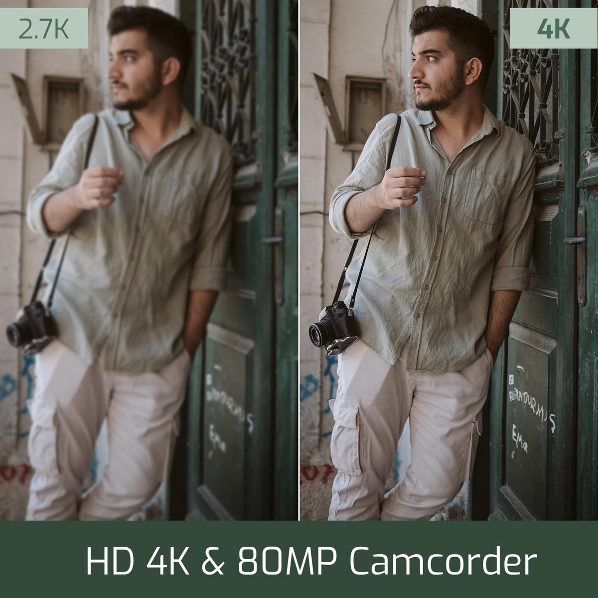 Suttie camcorder 18x zoom enables distant subjects to appear clear during vlogs