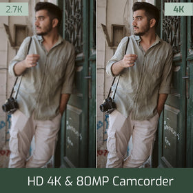 Suttie camcorder 18x zoom enables distant subjects to appear clear during vlogs