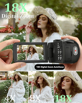 Suttie camcorder 270 degree IPS screen frames shots from new angles