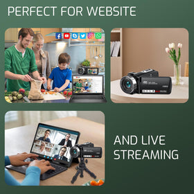 Suttie camcorder 32GB SD card ensures immediate storage ready