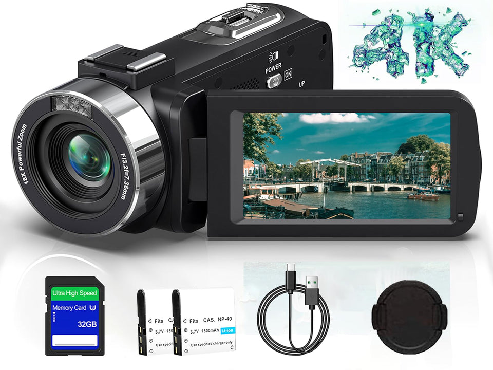Suttie camcorder 4K-80MP capability captures crisp video and detailed stills for creators