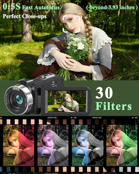 Suttie camcorder infrared night vision for low light filming