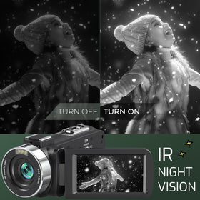 Suttie camcorder rotating 3.0-inch IPS screen helps framing from tricky angles