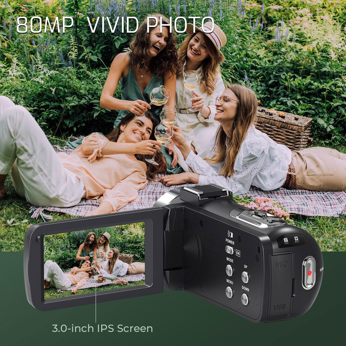 Suttie camcorder two batteries support longer shooting sessions