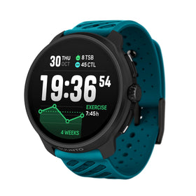 SUUNTO Race 2 with AMOLED display showing training metrics clearly on the wrist