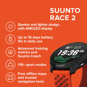 SUUNTO Race 2 dual-gnss provides precise positioning across terrain