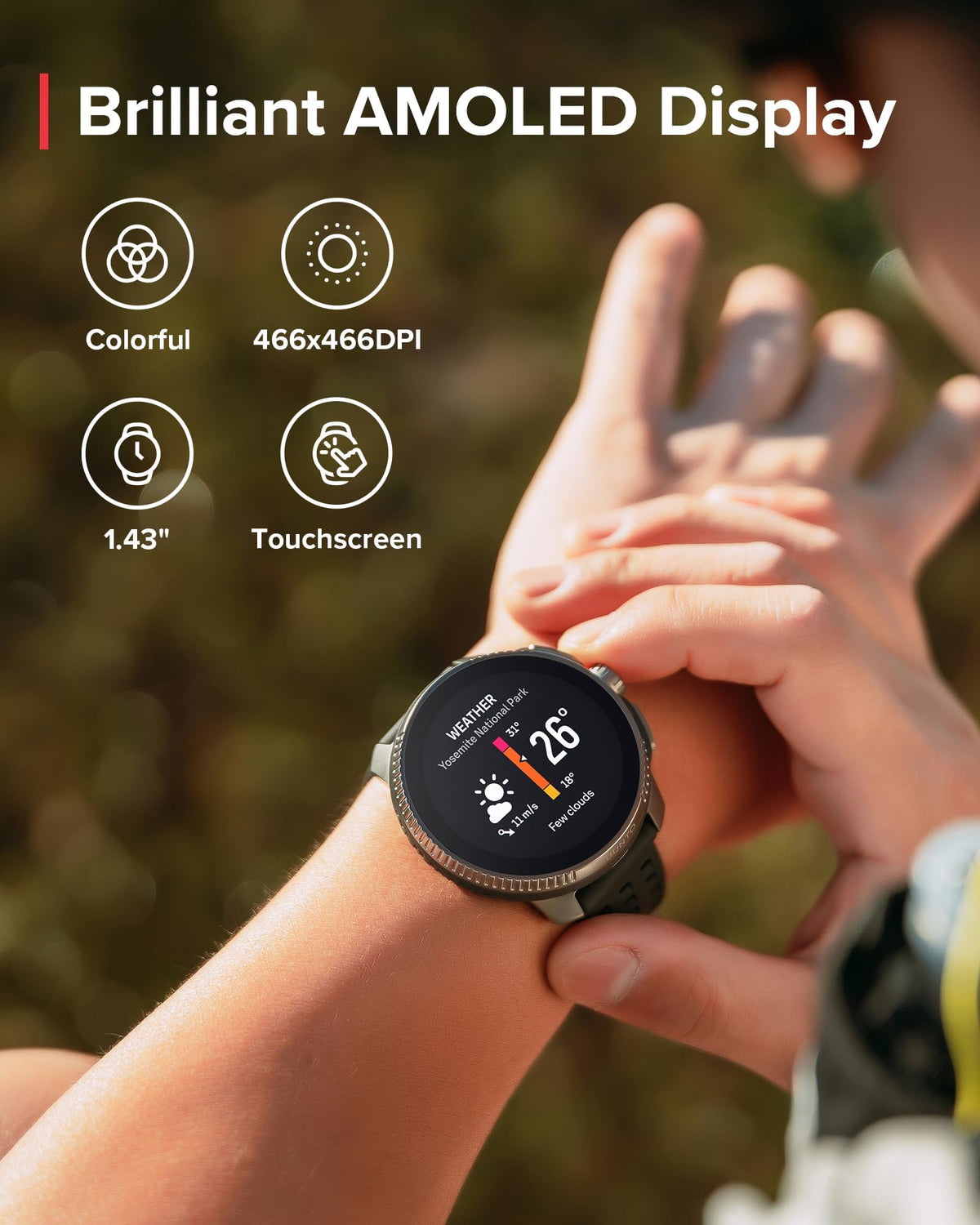 SUUNTO Race barometer sensor gives accurate altitude and weather cues