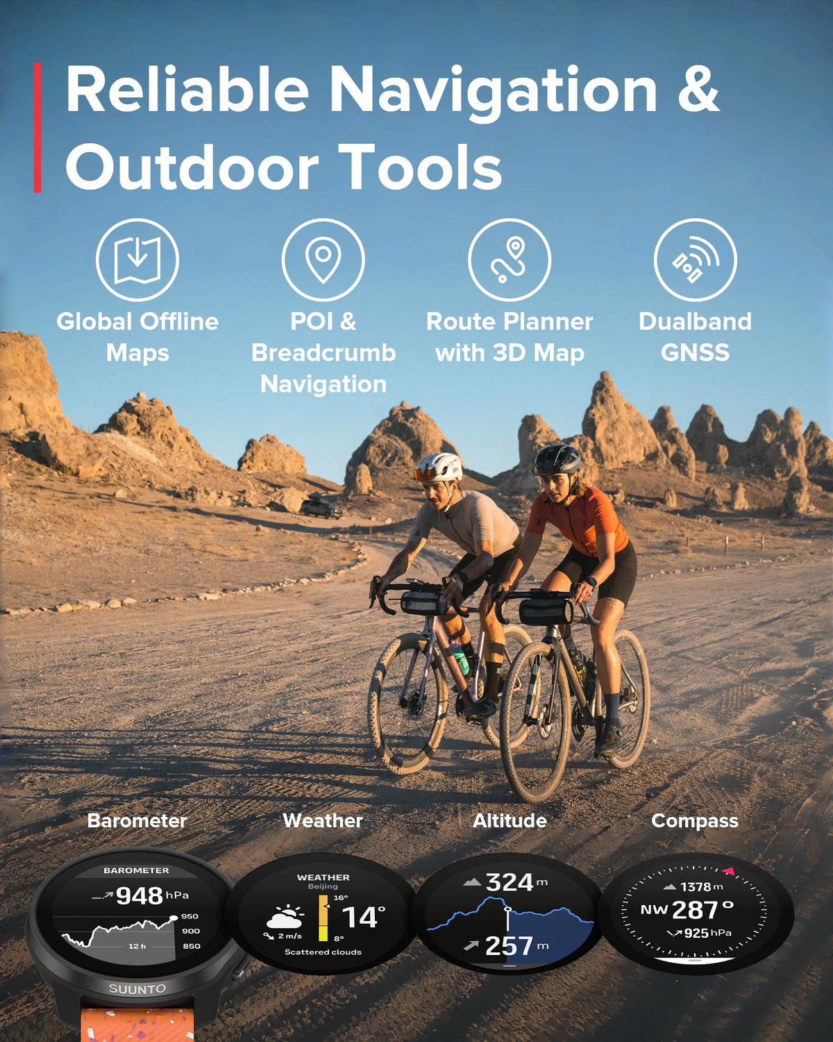 SUUNTO Race S dual-gnss tracking enhances route accuracy.