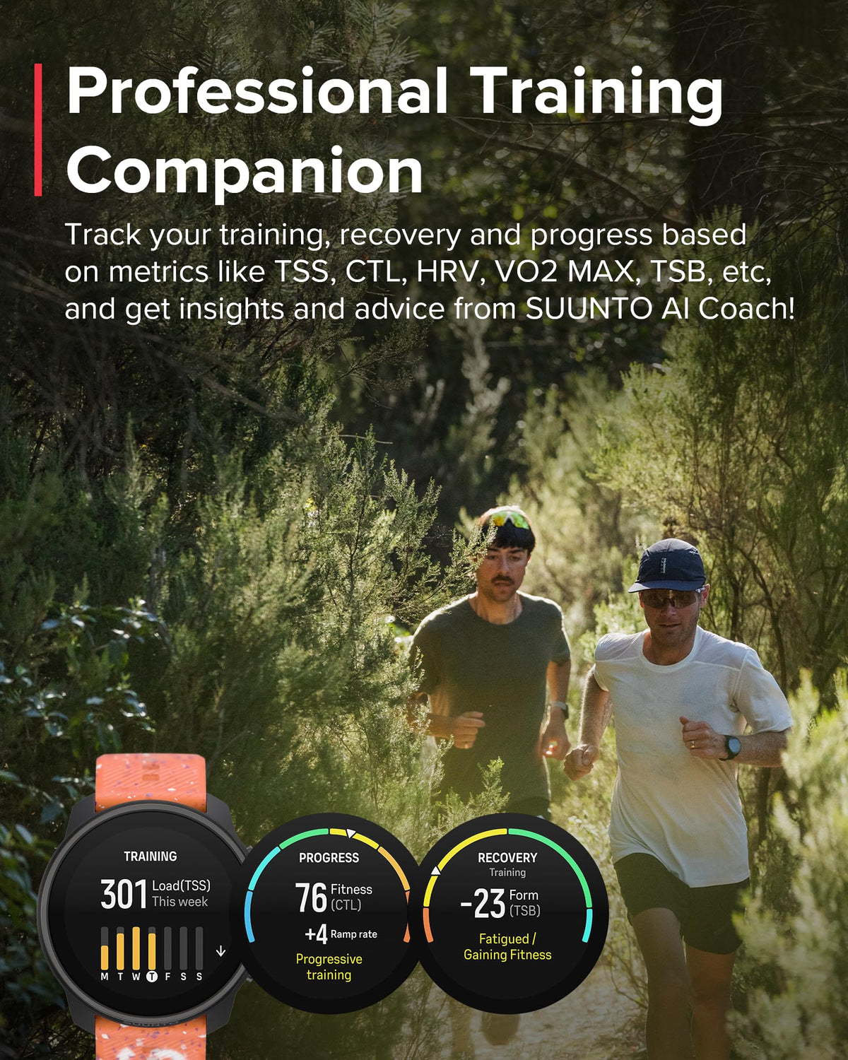SUUNTO Race S fast charging demonstrates quick power top-ups.
