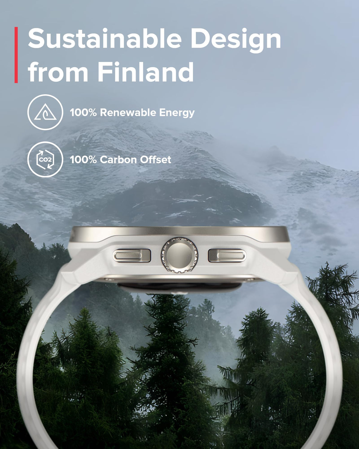SUUNTO Race S lightweight silicone strap ensures comfortable wear during workouts.