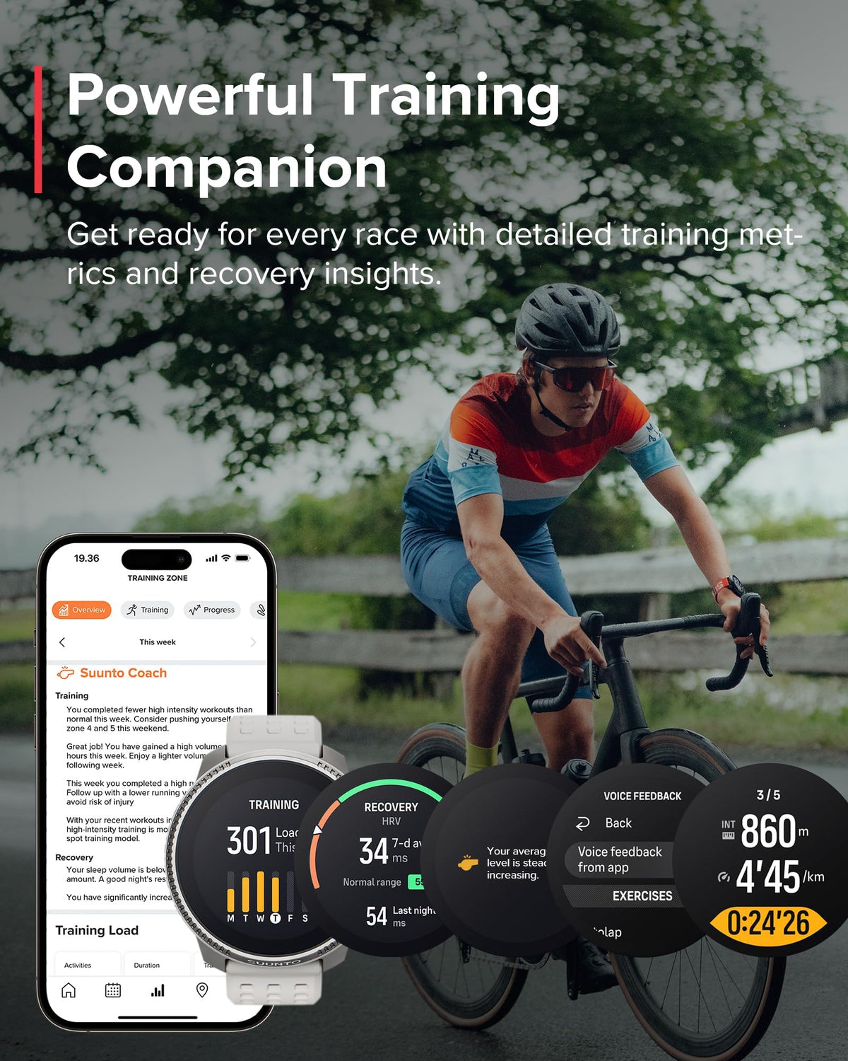 SUUNTO Race sapphire lens resists scratches for durable daily wear