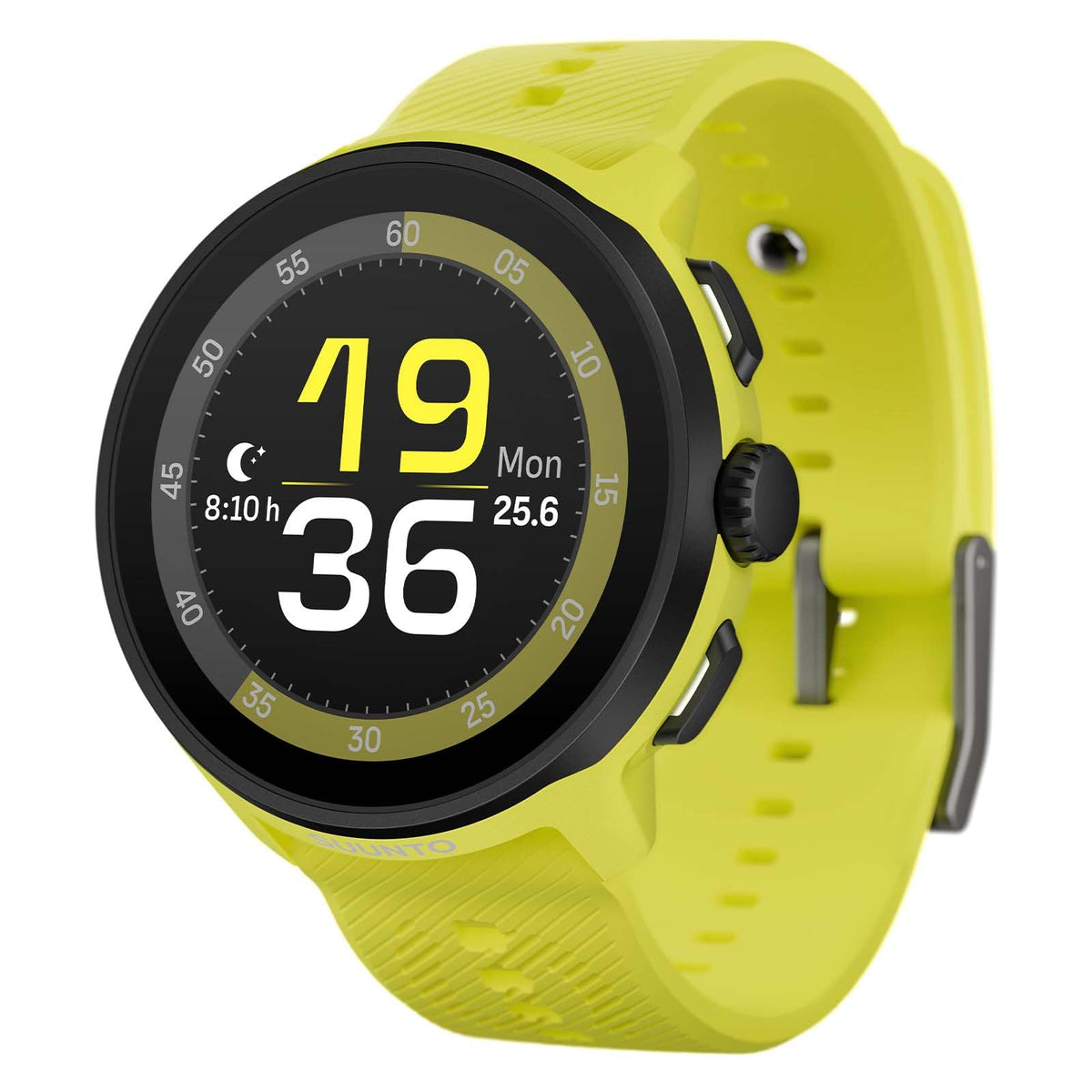SUUNTO Run close-up of the 1.32-inch AMOLED display for quick readability