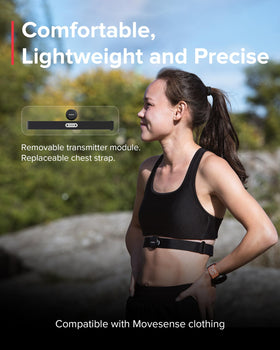 SUUNTO Smart Heart Rate Belt comfort-fit-under-sleeve enables wear under clothing.