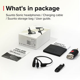SUUNTO Sonic app settings screen displays battery and mode options