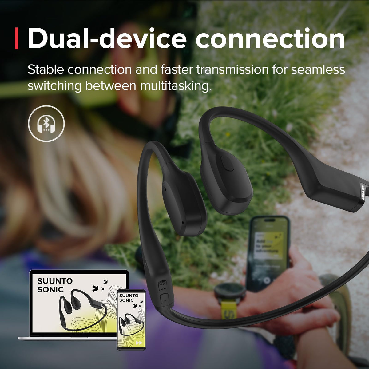 SUUNTO Sonic lightweight 30.6 g design enables comfortable all-day wear