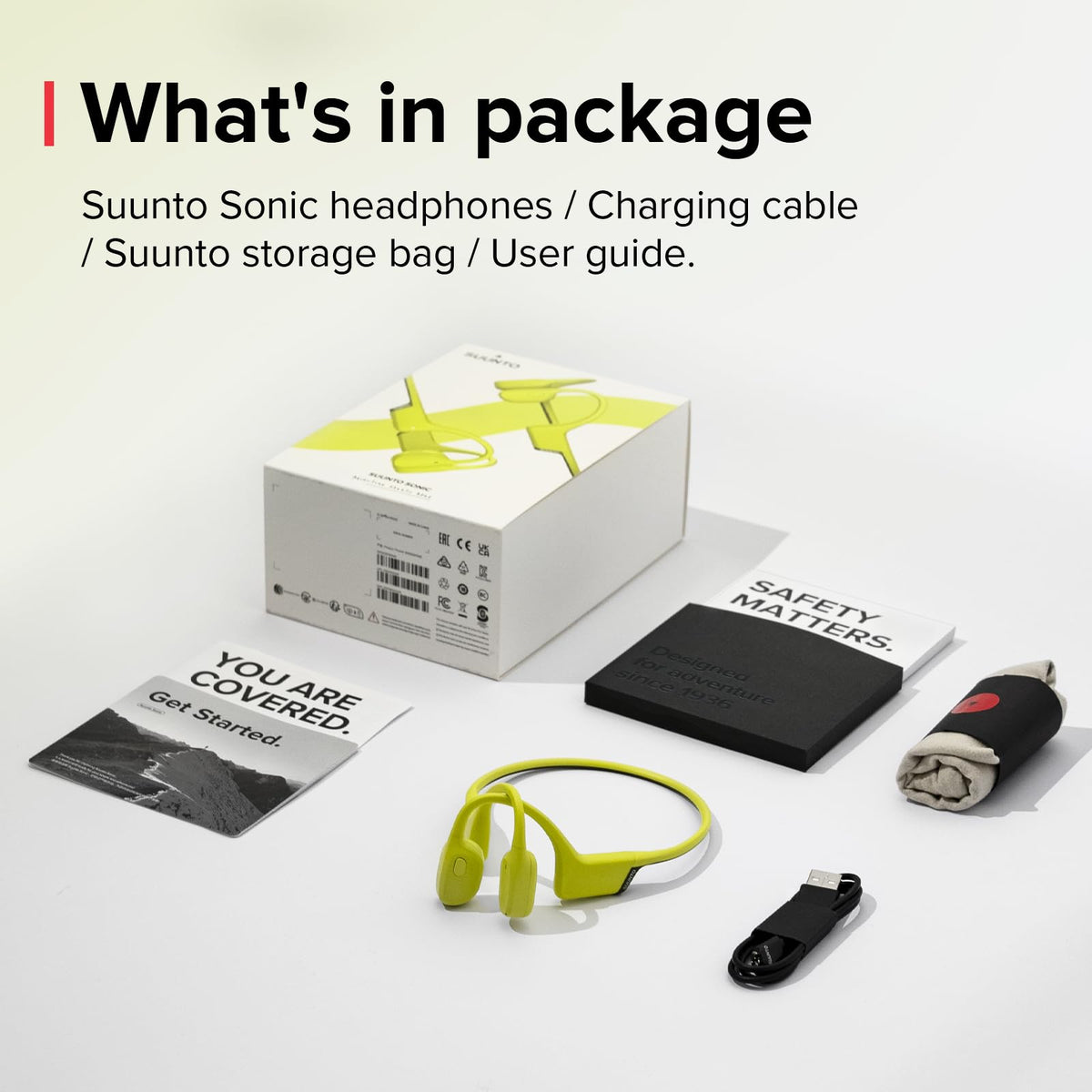SUUNTO Sonic in rainy sports environment demonstrating IP55 sweat and light rain protection benefit