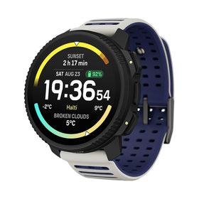 SUUNTO Vertical 2 wrist display shows real-time metrics outdoors